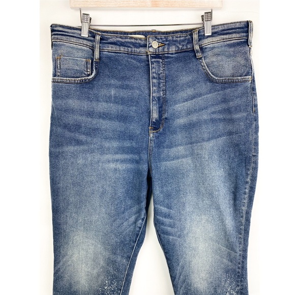 Anthropologie Pilcro The Cigarette Distressed Splatter Slim Straight Jeans - 34 - Picture 6 of 14